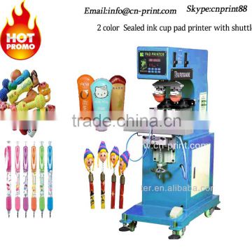 two color pad printing machine small things logo printing machine pen pad print machinery LC-PM2-200T