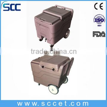 China 110L Capacity Plastic Ice Carts With Wheels For Ktv, Bars