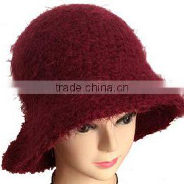 100% acrylic mohair and iceland yarn crochet winter hat,women winter hat