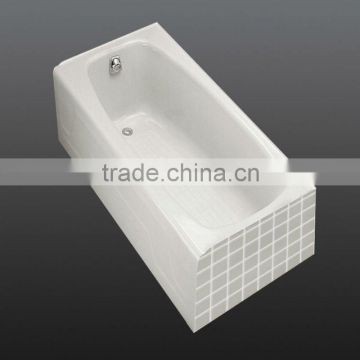 square cast iron bathtub