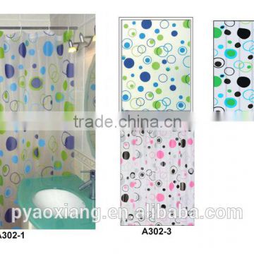 Eco-friendly Colorful Designs Shower Curtains