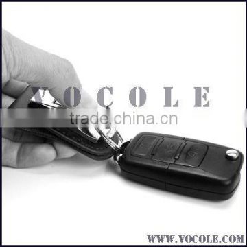 fashion high quality car leather stainless steel key chain