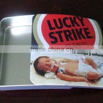 Slide Lid Tin Cigarette Case