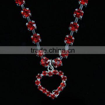 New Fashion Red Heart Shape Pet Necklace Hot Sale K02631