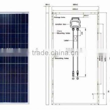 150w Poly Solar Panel with 17%+ efficiency and competitive price