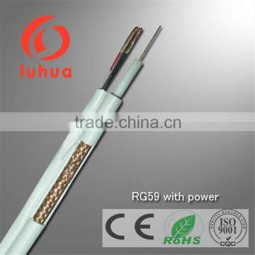 CE standard coaxial cable RG59 2 core power 75ohm for TV CCTV CATV camera