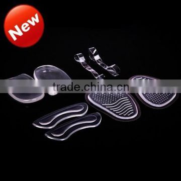 Transparent invisible silicone gel comfort foot relief insoles soft shoe pad cushion