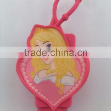 2016 Beautiful Girl Cartoon Silicone Key Holder Gift Party Favors-pink