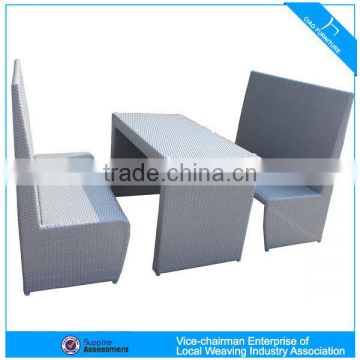 Outdoor PE synthetic rattan benches leisure table and chairs CF1275