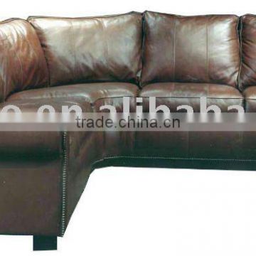Genuine leather sofa. beautiful L shape sofa. comfortable and beautiful L shape sofa. genuine or systhetic corner sofa B48016
