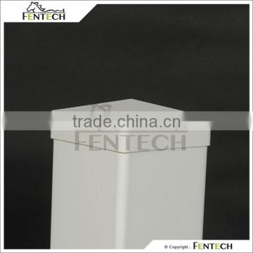 4" x 4" White External Flat Plastic Fence Post Caps