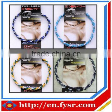 factory price silicone necklace/Titanium Sport Silicone Necklace