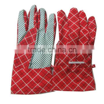 bright color palm reinforce glove/dotted garden cotton glove