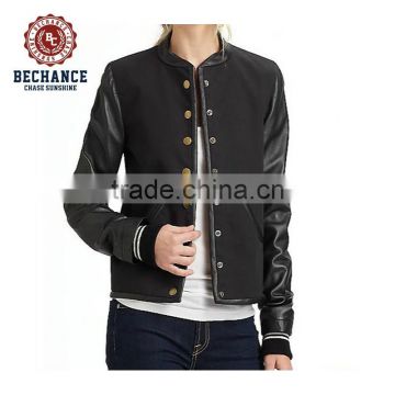 AD2506 womens classic leather varsity jacket
