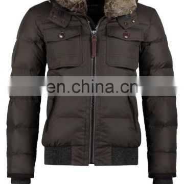warm artificial padded jacket for man