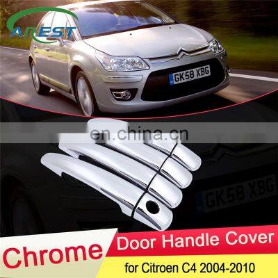 for Citroen C4 Pallas Triomphe Quatre 2004 2005 2006 2007 2008 2009 2010 Chrome Door Handle Cover Car Set Styling Accessories