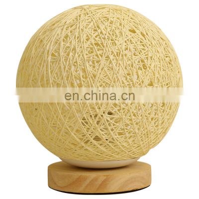 Bamboo Rattan Woven Creative Table Lamp  Living Room Home Table Lamps Indoor Lighting