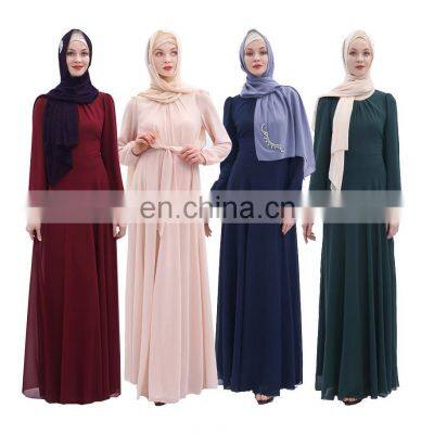 Middle East cross-border women's dress hot diamond ribbon lace abaya Dubai Muslim robe Eid Mubarak