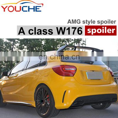 AMG style carbon fiber roof spoiler rear trunk spoiler for Mercedes Benz A class W176 2013-2018