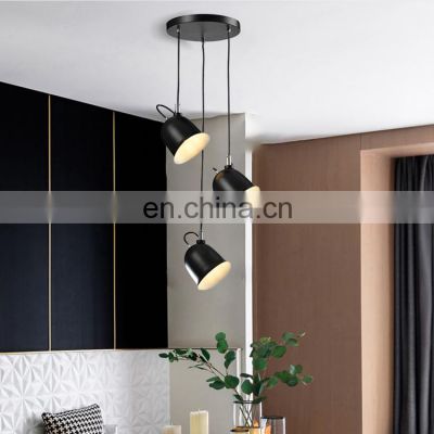 HUAYI China Manufacturer E27 Ceiling Light Modern Chandelier Black Decoration Fixtures Pendant Light