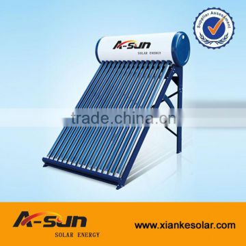 2013 china non pressurized vacuum tube solar water heater galvanized steel outer tank