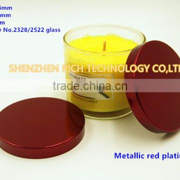 74mm metallic red plating candle lid