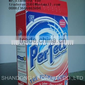 Radiant box packing detergent powder