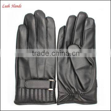 European classic British men's leather gloves with index finger touch screen