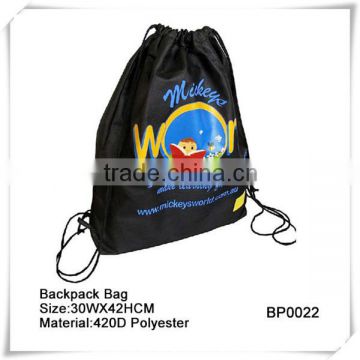 Polyester Strong Drawstring Backpack storage Bag