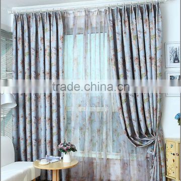 Countryside style garden floral fabric curtain with exquisite jacquard