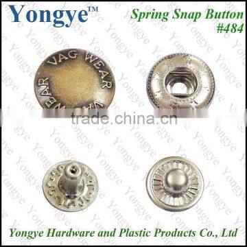 Metal snap fastener