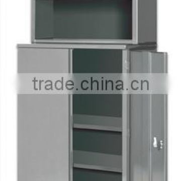 Good quality metal cupboard furniture in office for stocking books or files