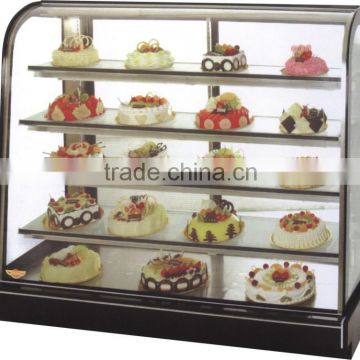 High quality fan cooling display cabinet and showcase for cake moderate temperature
