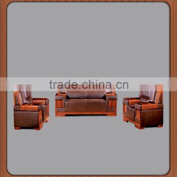Factory prices three seat luxury leather sofa HF-058