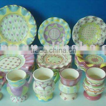 hand painted dolomite tableware