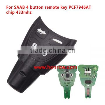 New arrival Opel SAAB 4 button remote key With PCF7946AT Chip and 433Mhz for saab remote car key