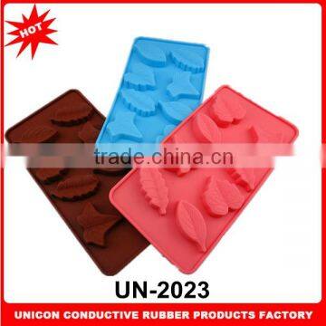 2014 New design 8 holes leaf shape custom silicone mold for fondant 100% food grade silicone mold for pastry UN-2023