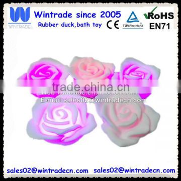 LED light white rose flower/water flashing flower