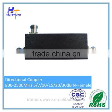 RF Directional Coupler, 800 - 2500MHz, 5 7 10 15 20dB, N-Female connectors