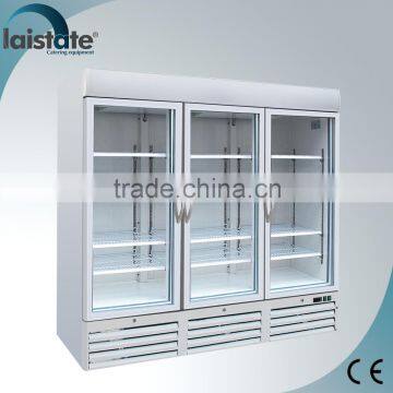 3 Glass Door Vertical Ventilated Beverage Showcase