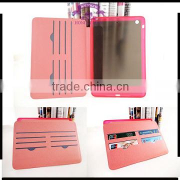 Hot Selling lovely floral pattern flip stand leather case for ipad 2 3 4 5 6