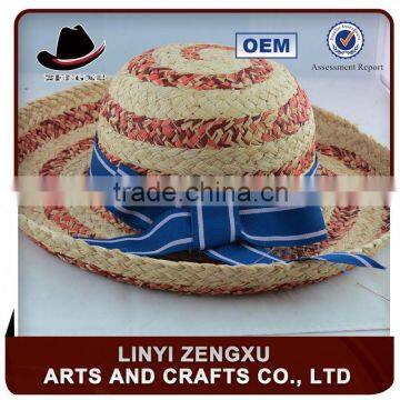 wholesale flat top lady wide brim boater hats