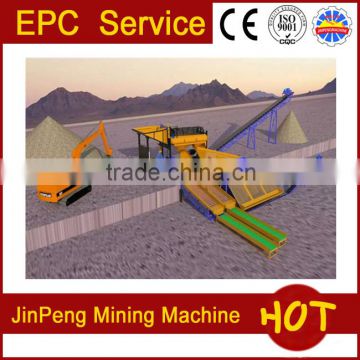 50~150 TPH gold washing plant, mobile gold mining plant