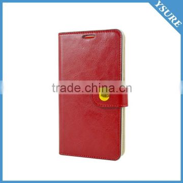 4 Colours Genuine Leather Wallet Phone Case For lenovo a600e