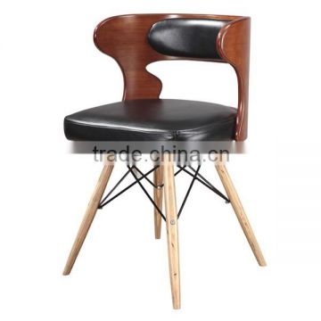 New Black Safe PU Bent Plywood Chair for Children