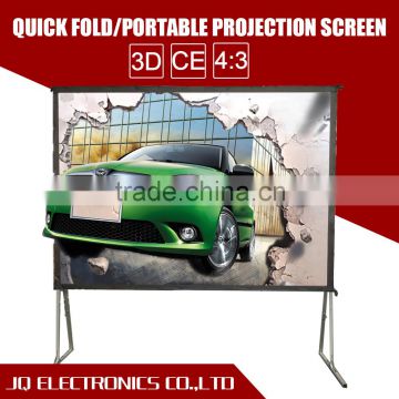 Outdoor portable pop up rear projection screen/folding projector screen 4 3