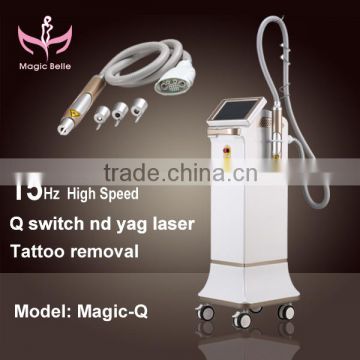 1064nm Micro Machine Q-Switched Nd YAG Laser 1500mj Beauty Devices Tattoo Removal Machine For Home Use