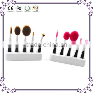2017 top quality 5pcs toothbrush shape oval makeup brush set foundation brush
