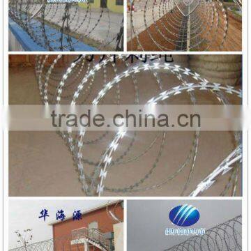 with sharp blade razor wire concertina wire BTO22 razor barbed wire