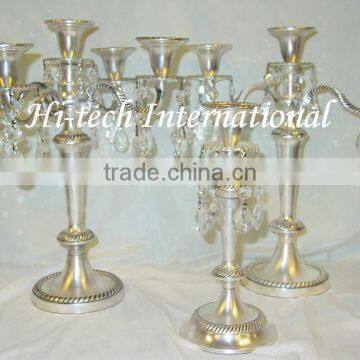 Wedding Candelabra,Candelabra with Crystal Attachment